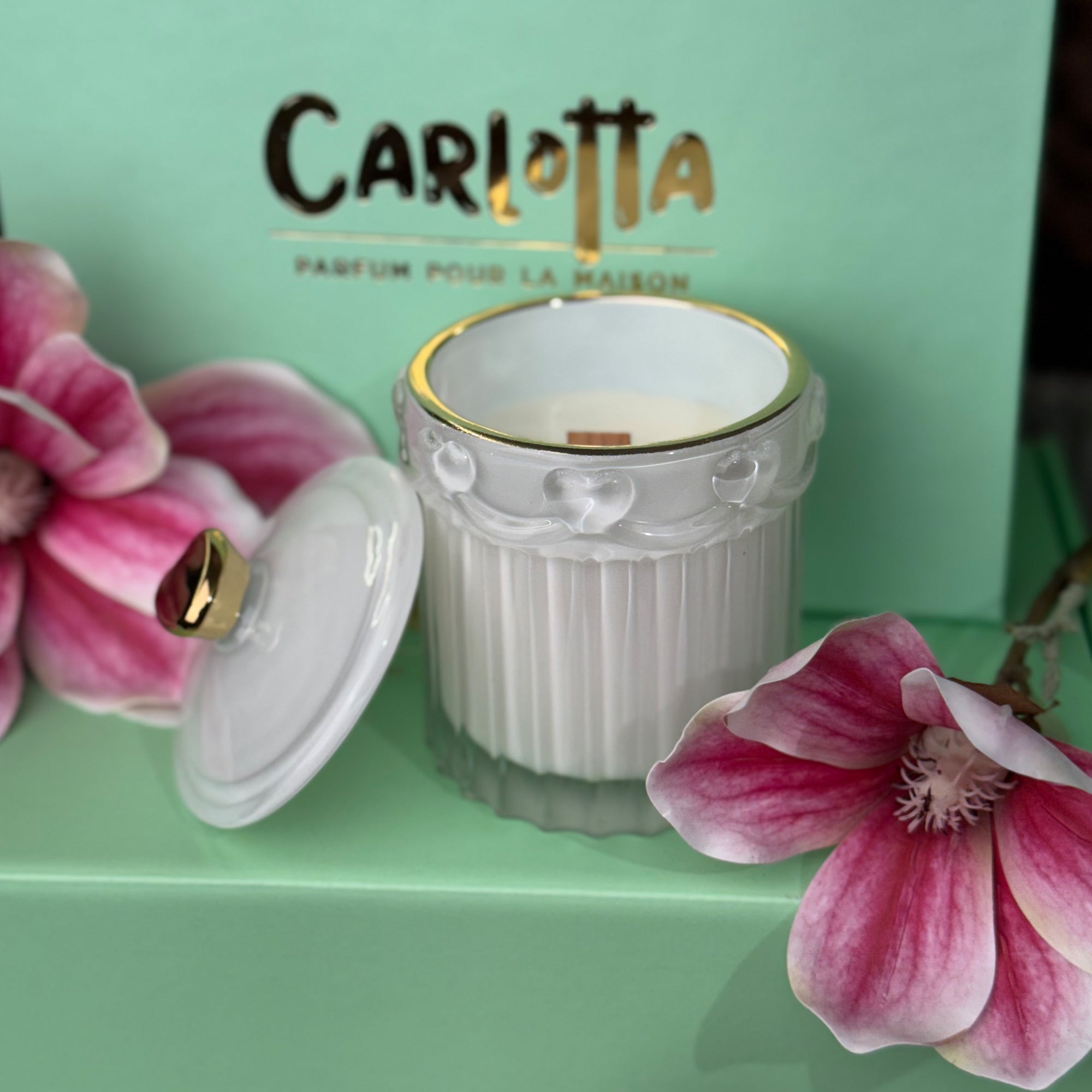 Vela em pote de vidro "Belle"