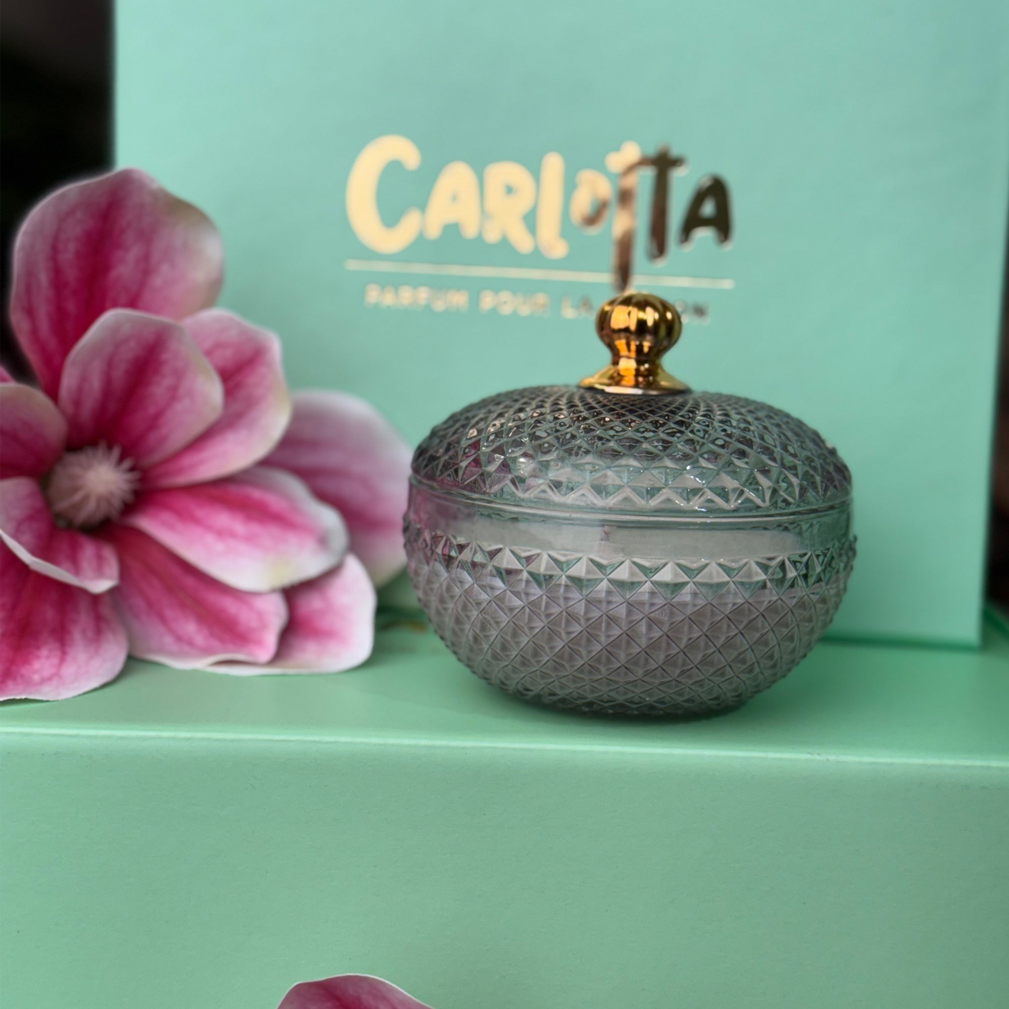 Vela em pote de vidro "Rond"