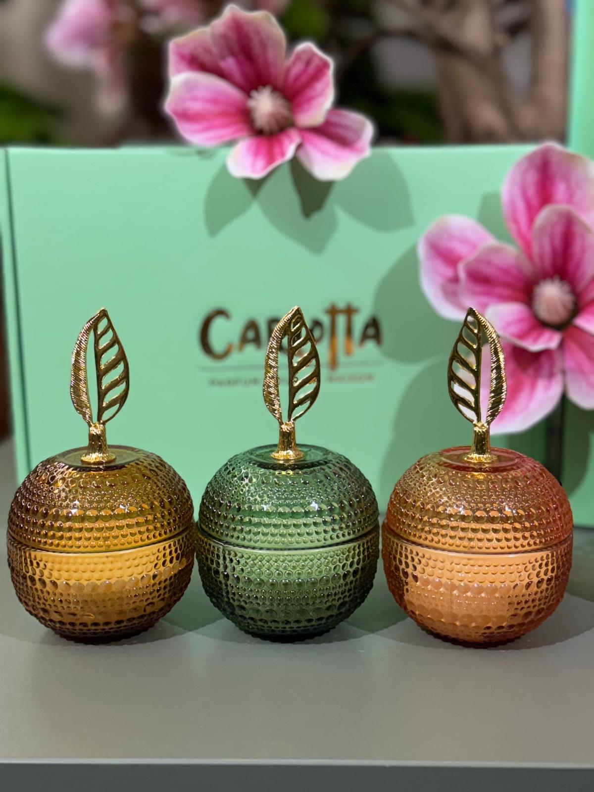 Vela em pote de vidro "Maça" - Verde