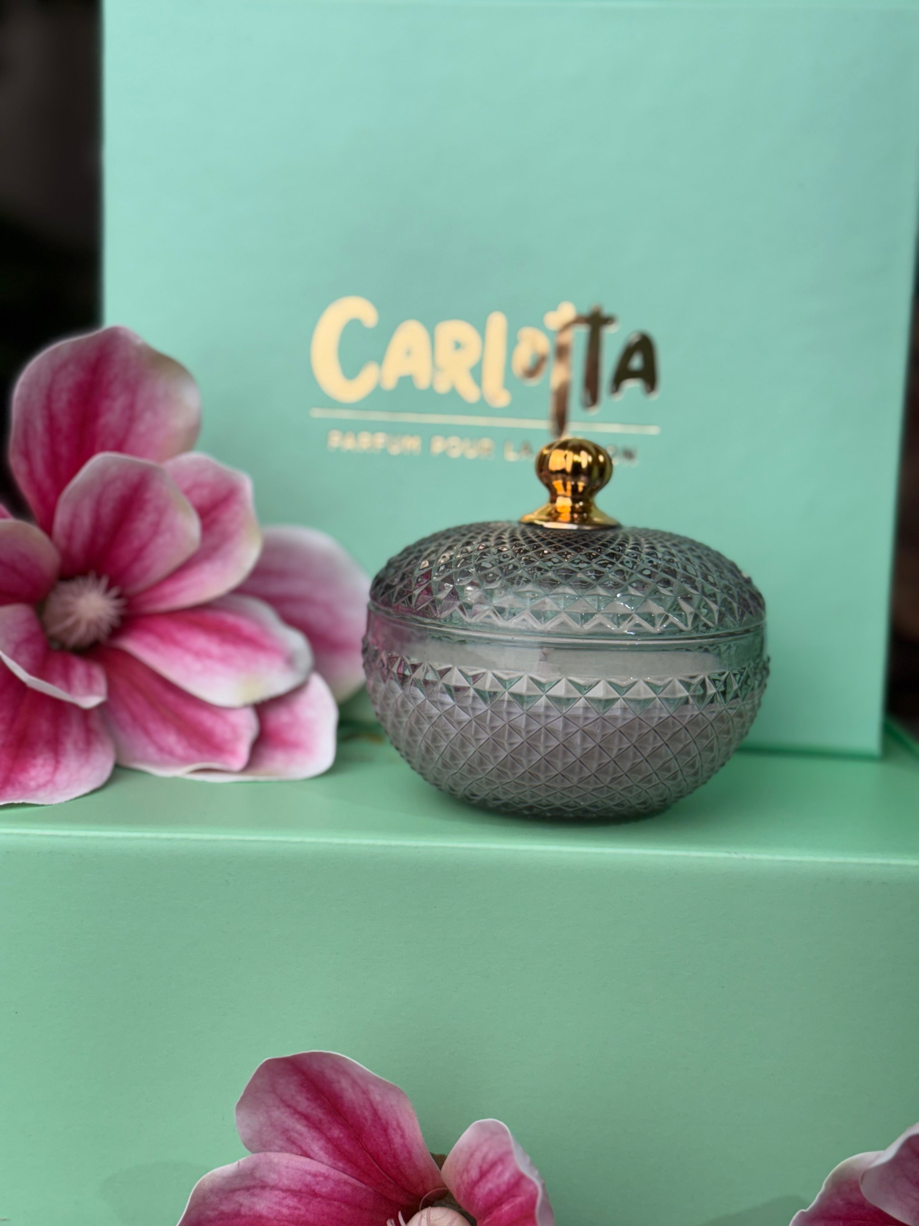 Vela em pote de vidro "Rond" - Prata