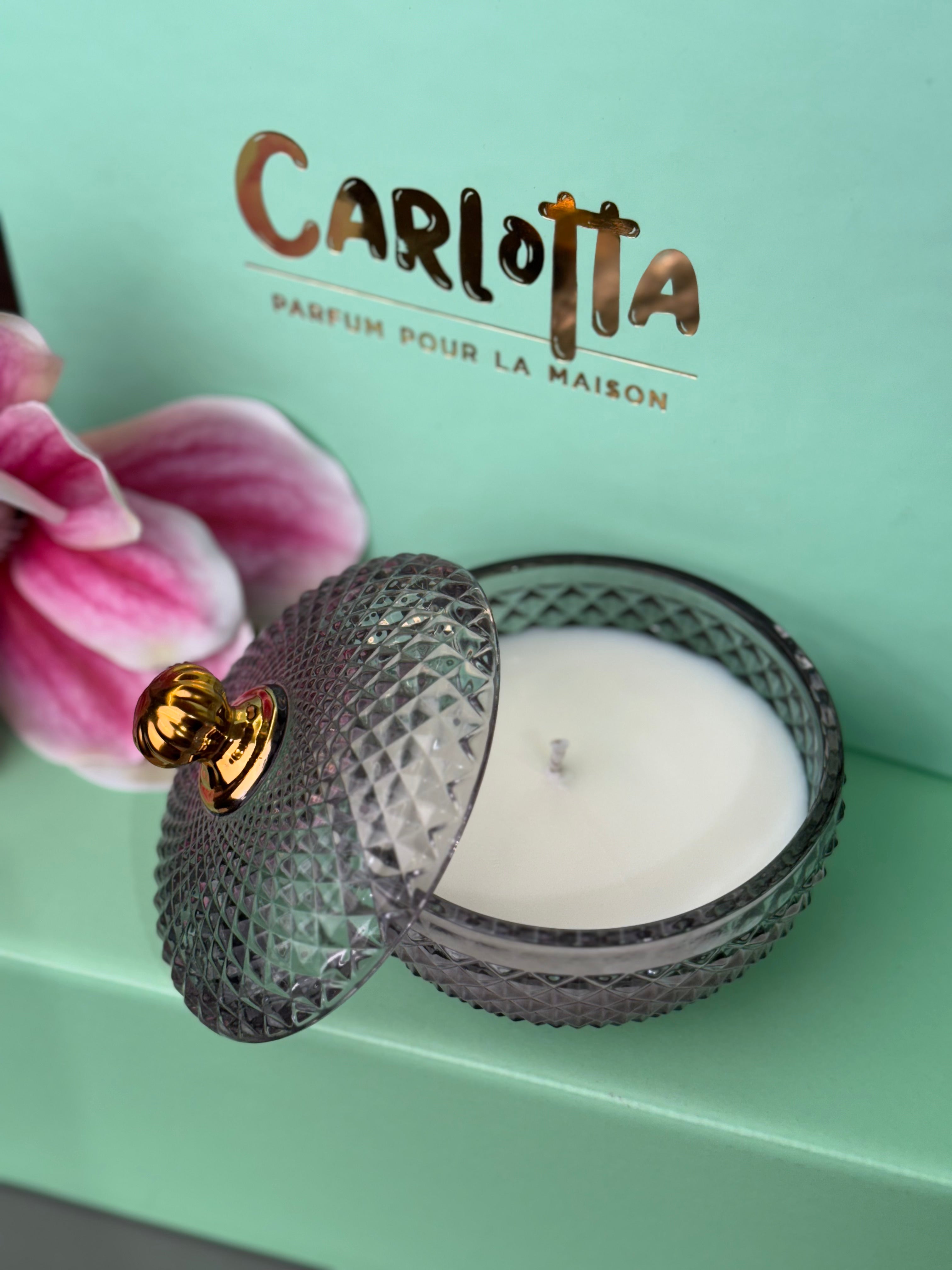 Vela em pote de vidro "Rond" - Prata