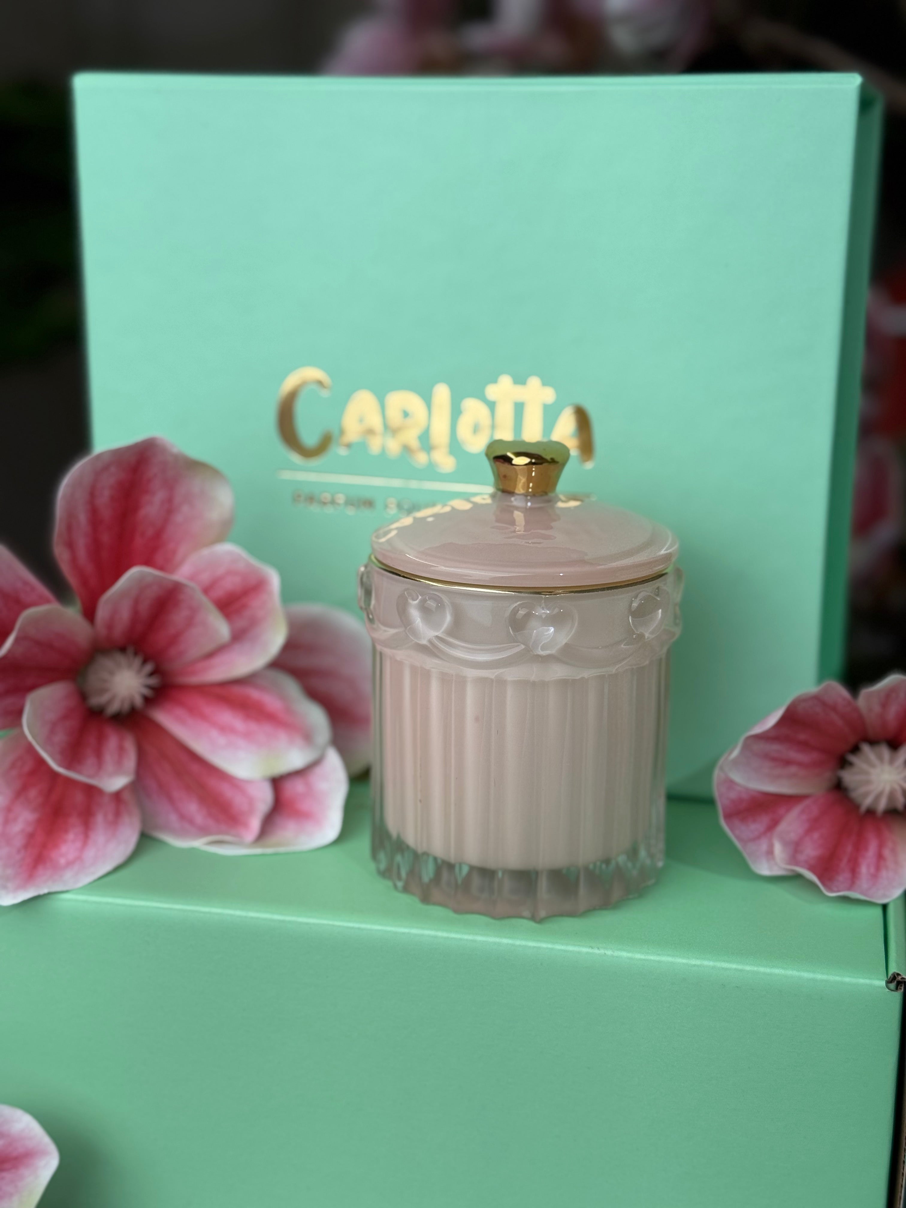 Pote de Vidro "Belle" - Rosa