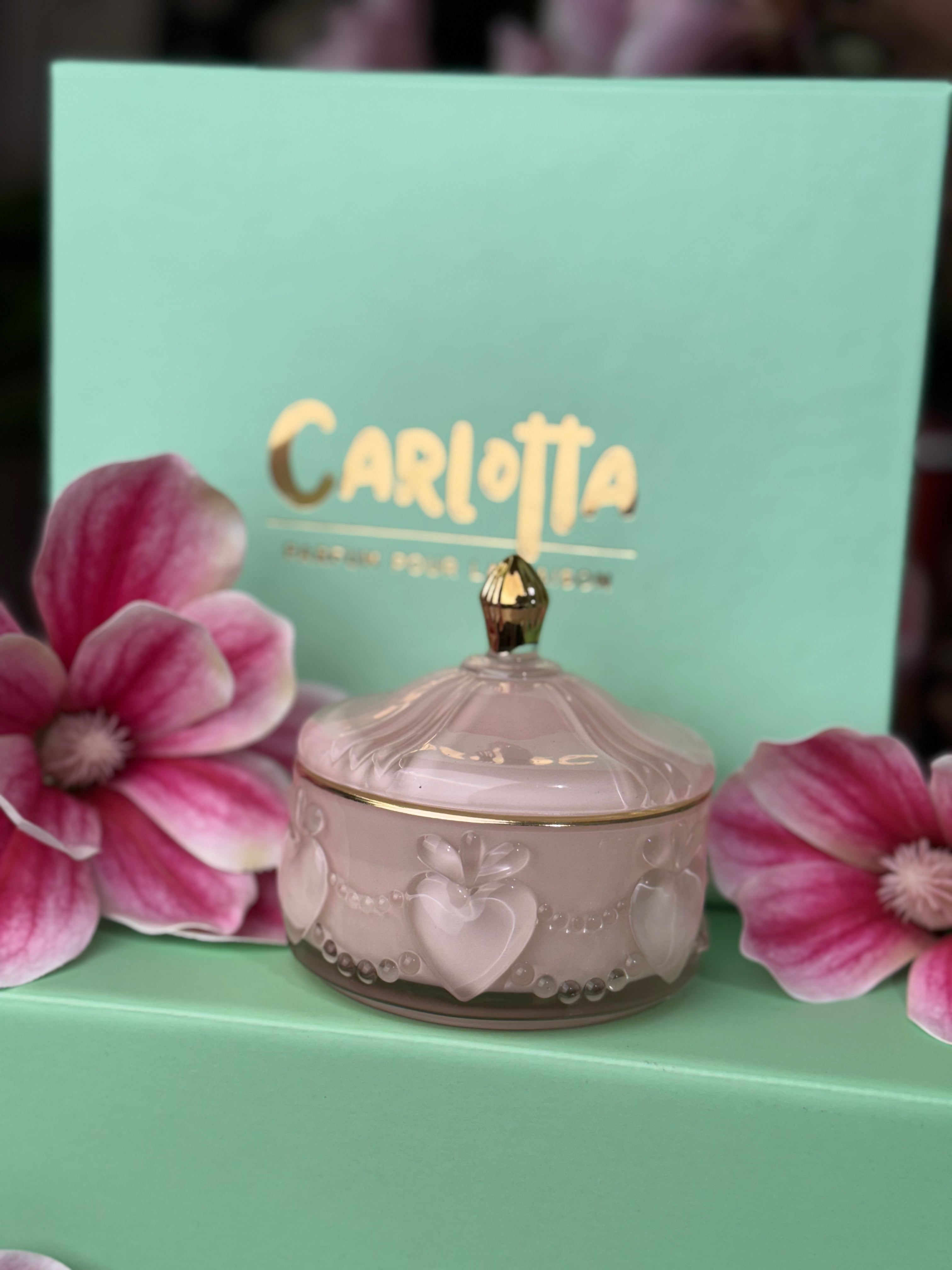 Vela em pote de vidro "Douceur" - Rosa