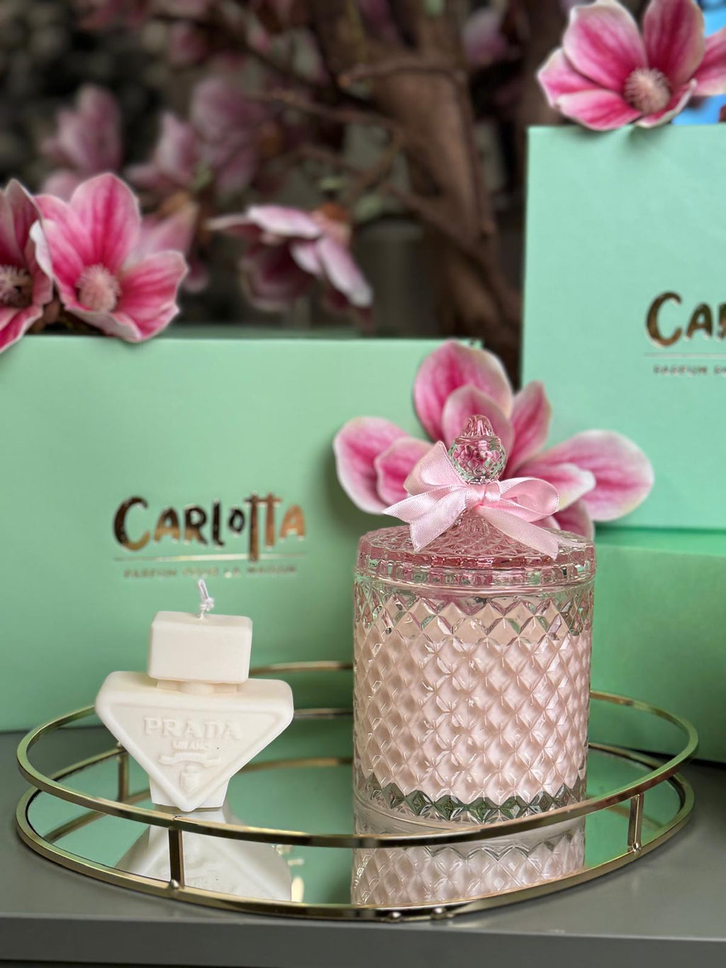 Vela em Bomboneira - Rosa