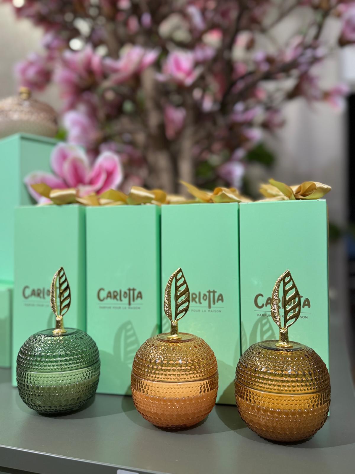 Vela em pote de vidro "Maça" - Laranja