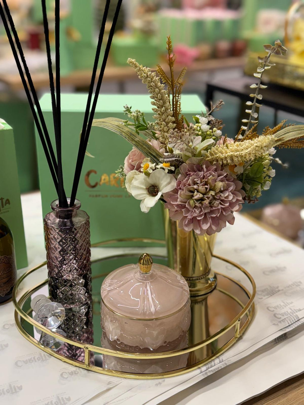 Vela em pote de vidro "Douceur" - Rosa