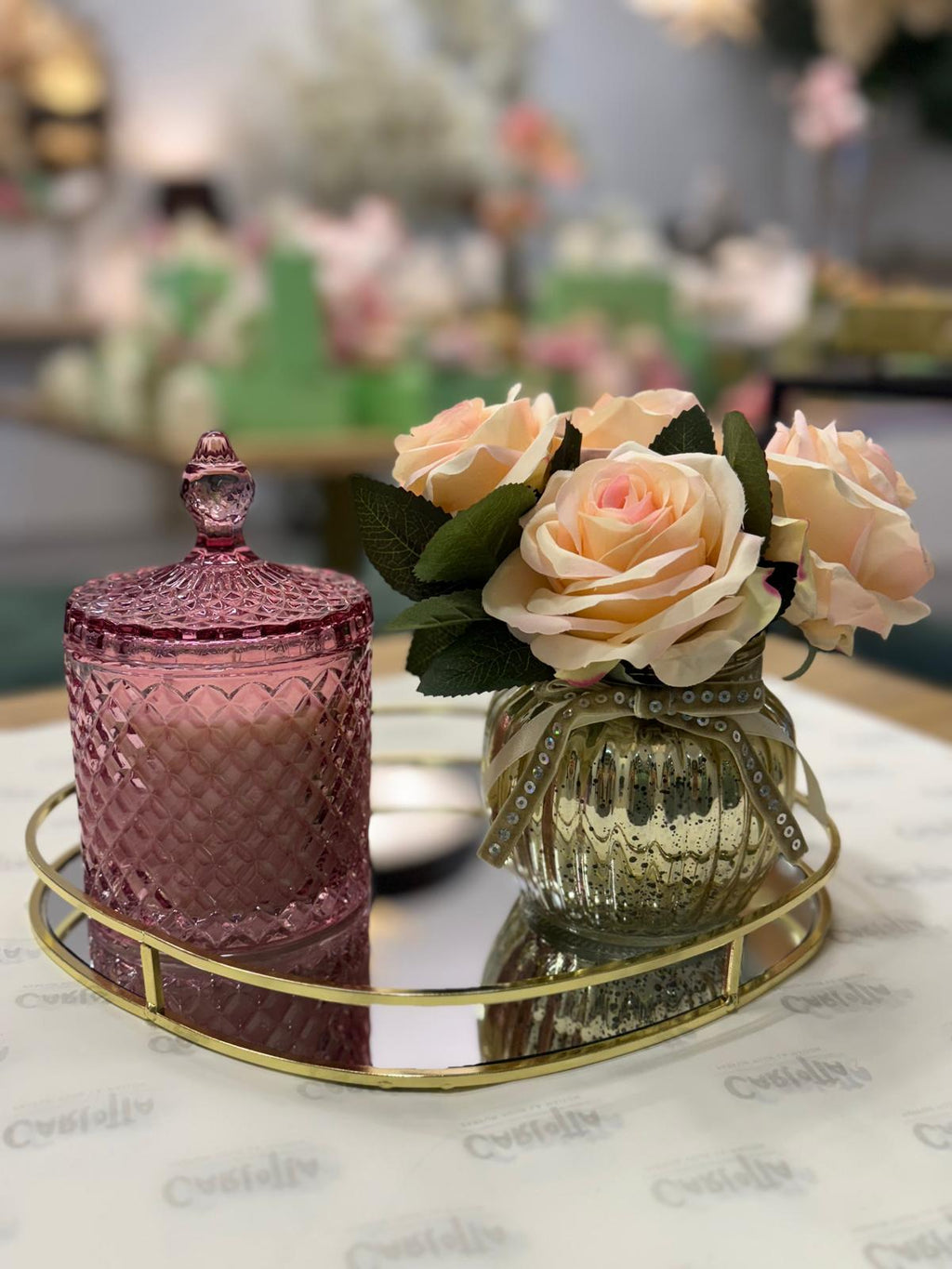 Vela em Bomboneira - Rosa Dourado