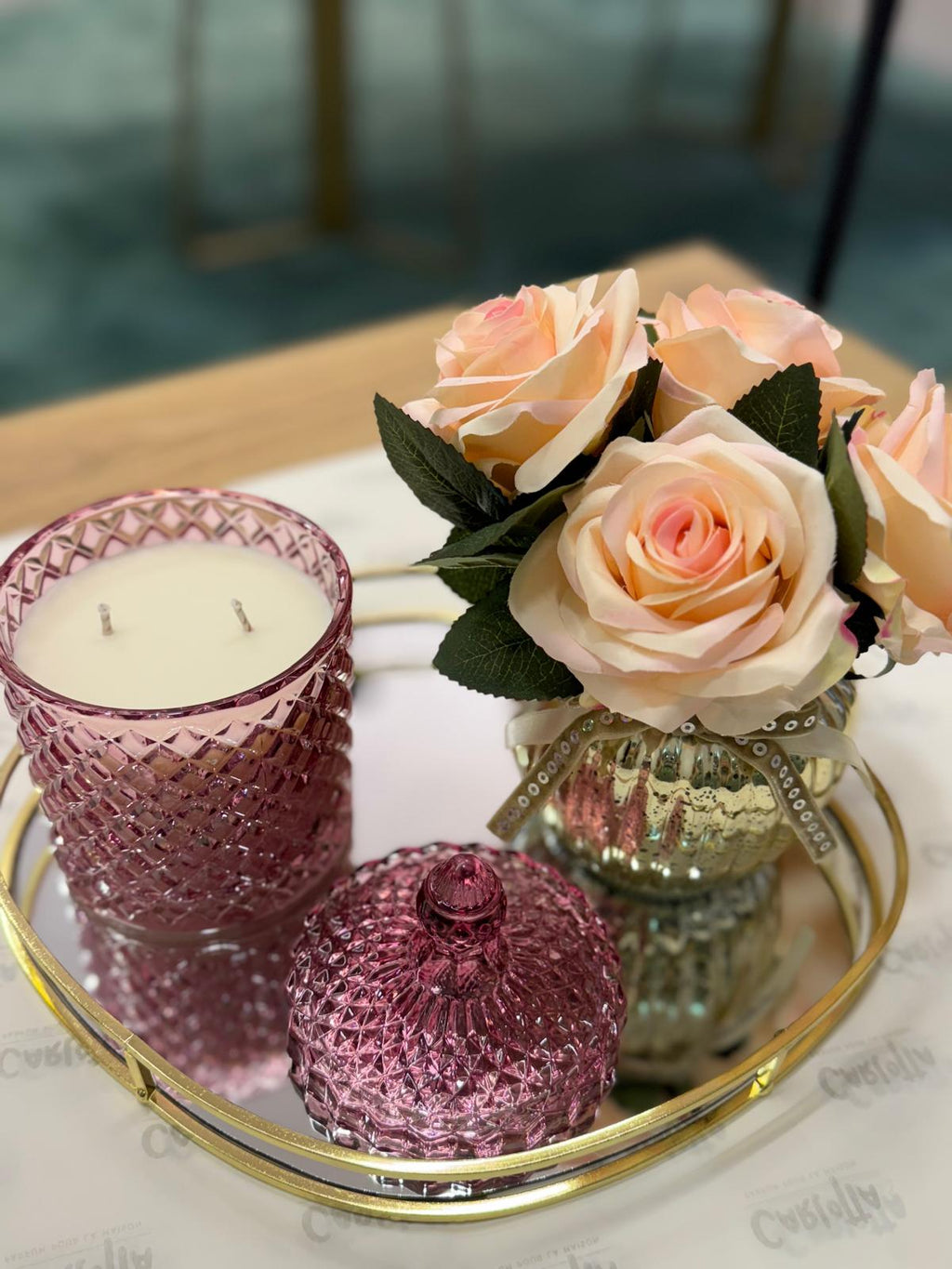 Vela em Bomboneira - Rosa Dourado