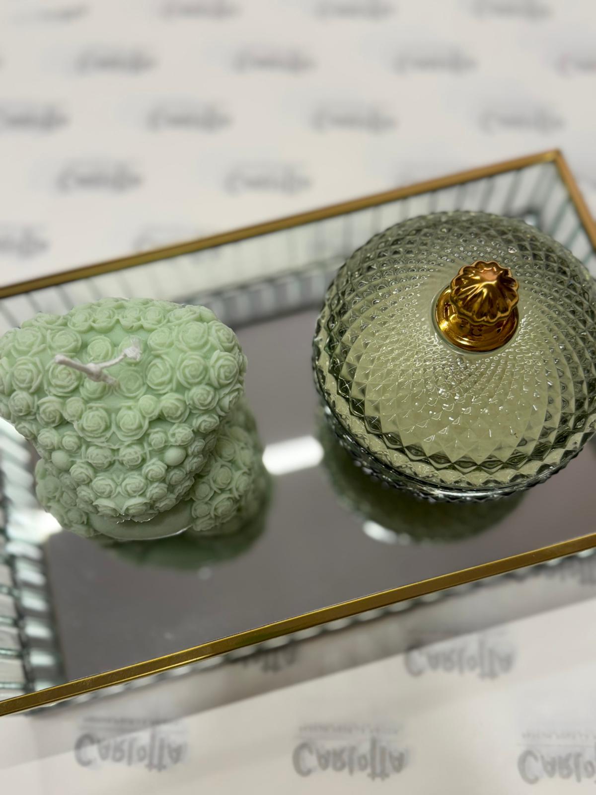 Vela em Pote de vidro "Rond" Verde