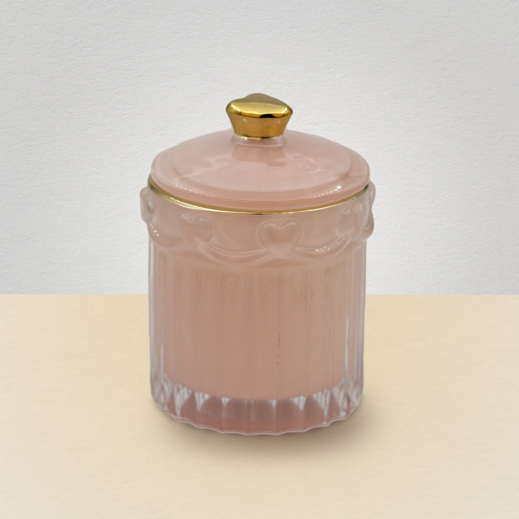 Pote de Vidro "Belle" - Rosa