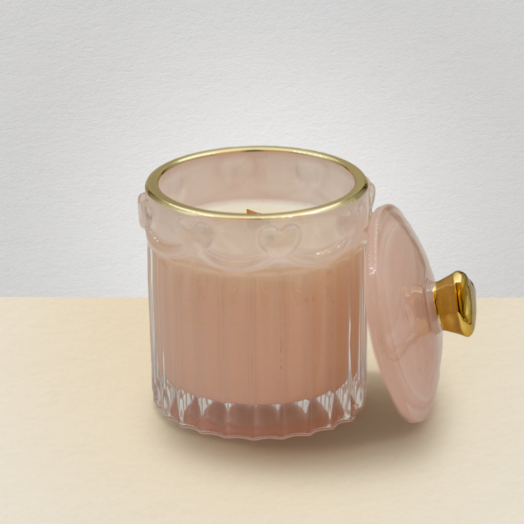 Pote de Vidro "Belle" - Rosa