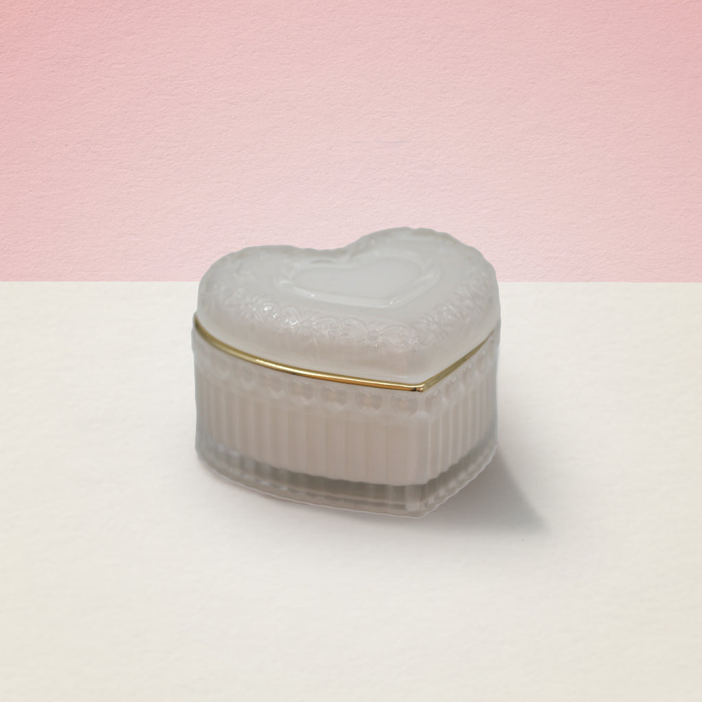 Vela em pote de vidro "Coeur" - Branco