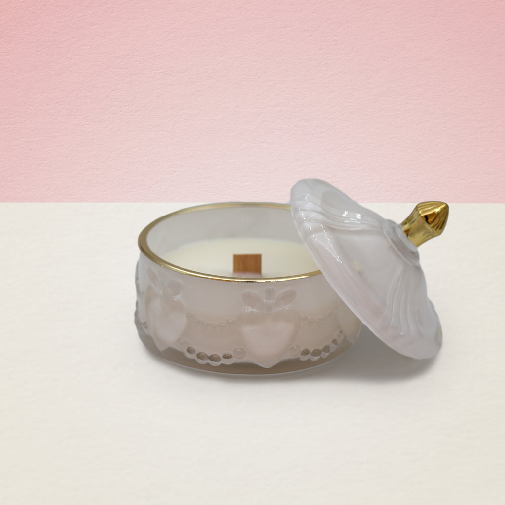 Vela em pote de vidro "Douceur" - Branco