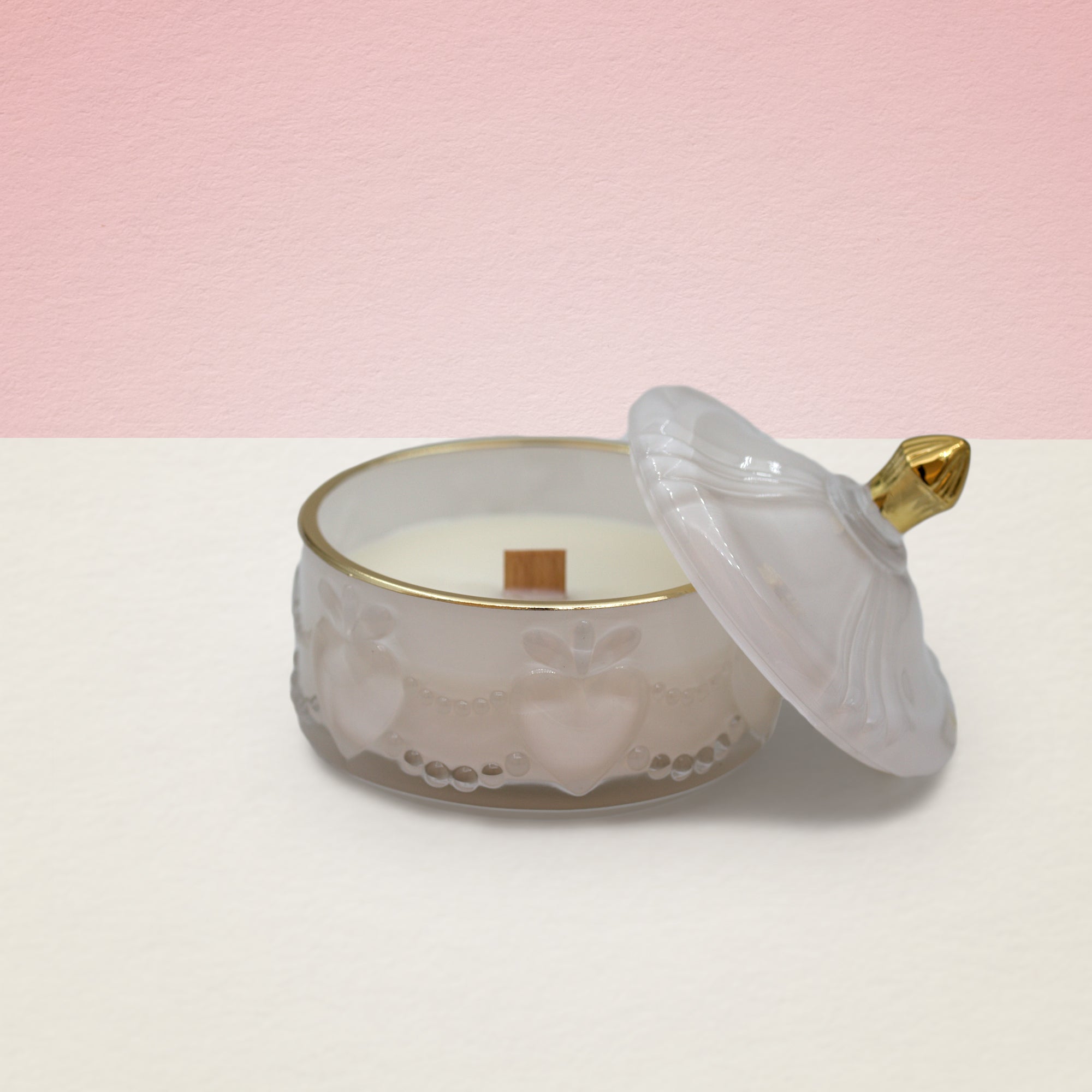 Vela em pote de vidro "Douceur" - Branco