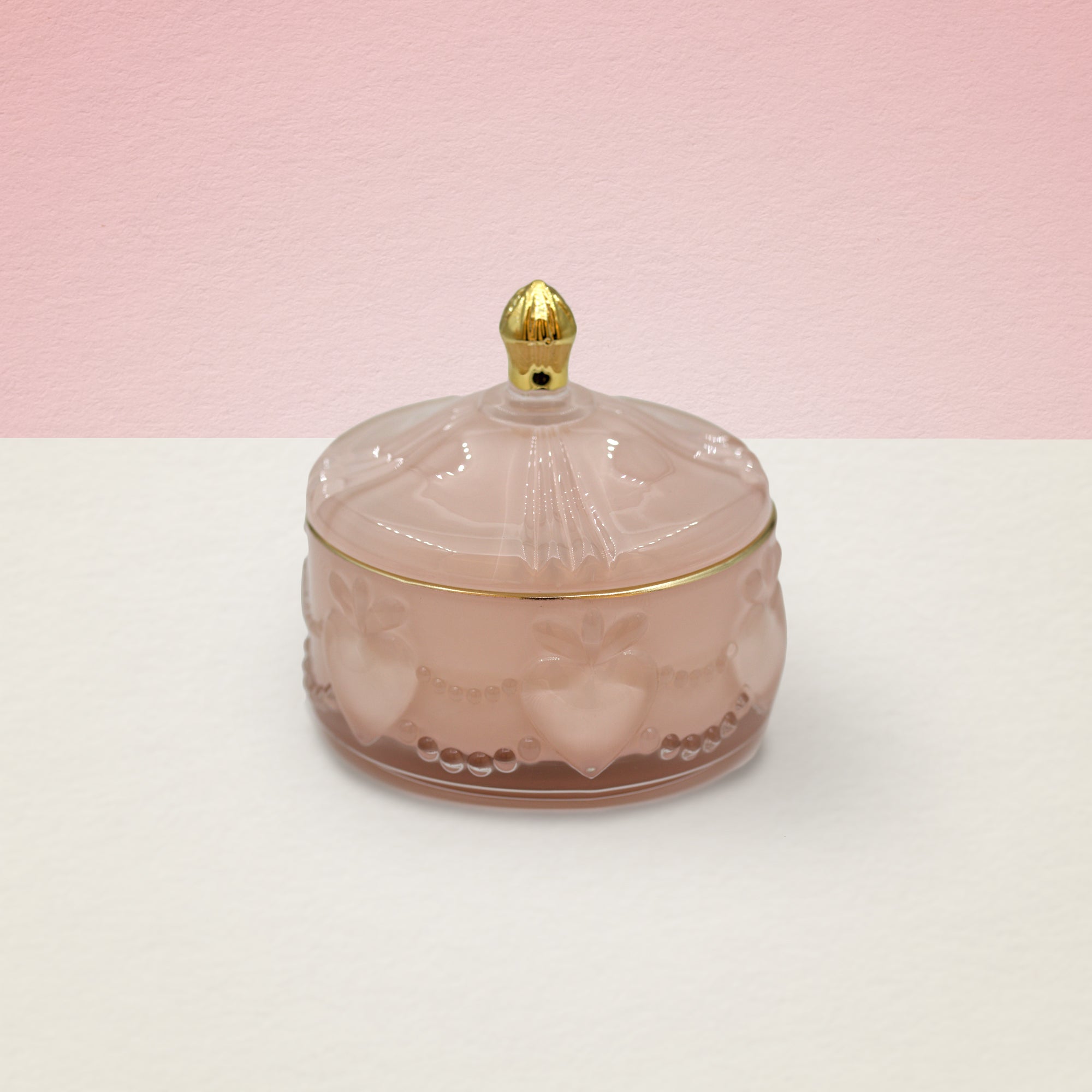 Vela em pote de vidro "Douceur" - Rosa