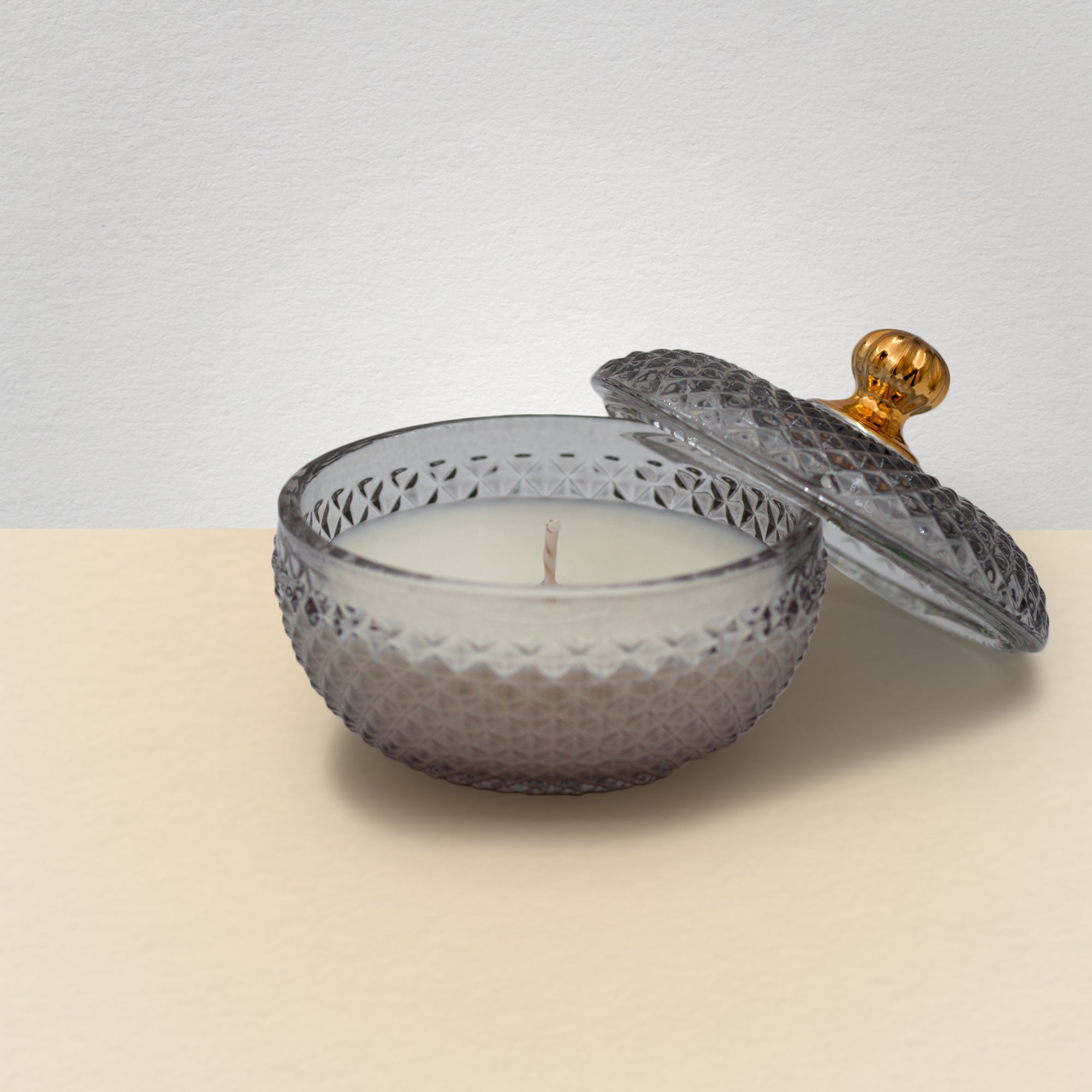 Vela em pote de vidro "Rond" - Prata