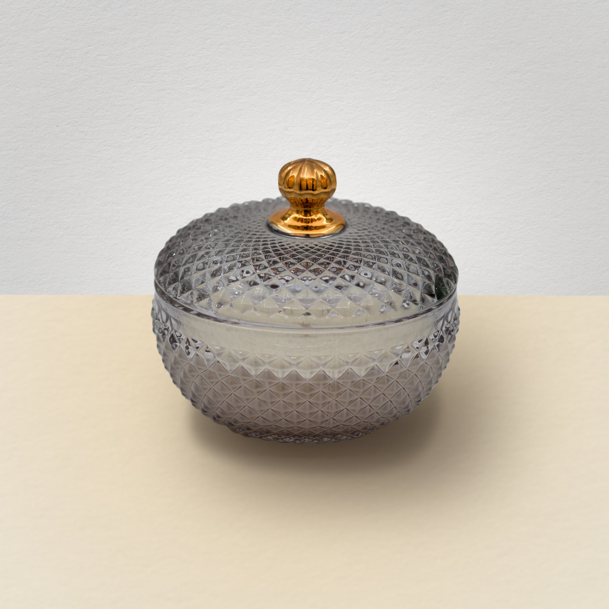 Vela em pote de vidro "Rond" - Prata